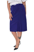 Plus Size Floral Embellished Pleat-Detail Skirt in Navy – Lady Fancy wholesale size pack