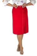 Plus Size Linear Embroidered Skirt in Red – Lady Fancy wholesale size pack