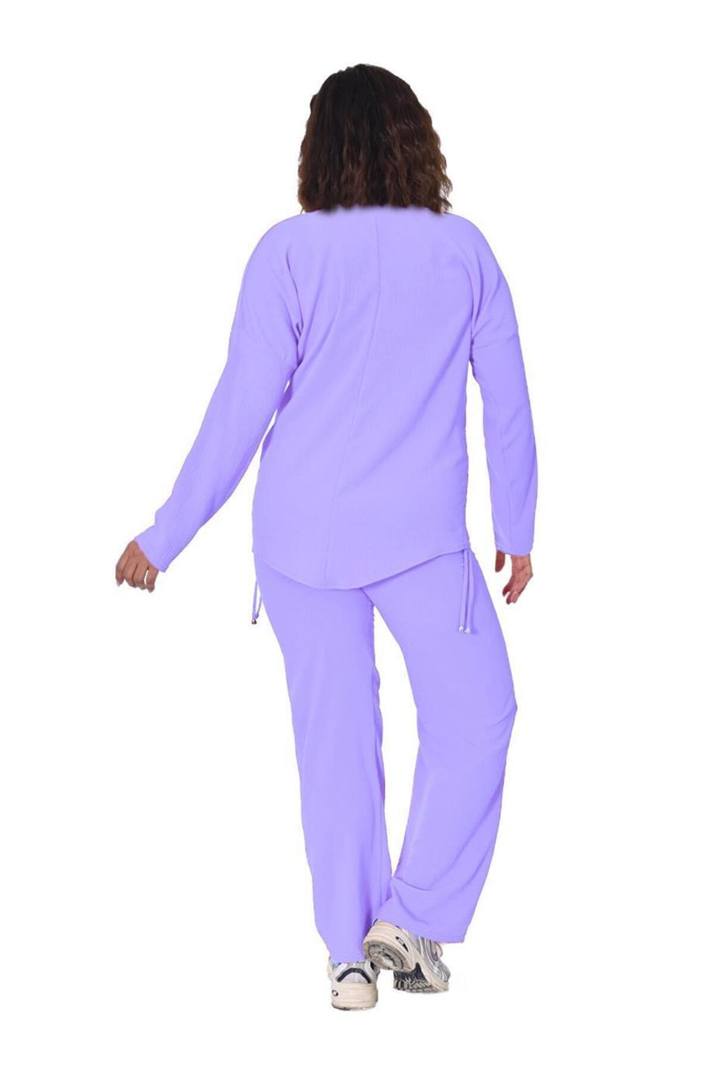 Plus Size Long-Sleeve Embellished Tracksuit in Lilac – additional product view