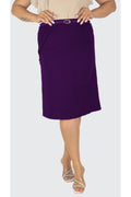 Plus Size Pintuck-Detail Straight Skirt in Purple – Lady Fancy wholesale size pack