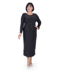 Plus Size Lace-Detail Blouse & Skirt Set in Black – Lady Fancy wholesale size pack