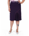 Plus Size Diagonal Embroidered Skirt in Purple – Lady Fancy wholesale size pack